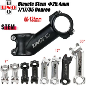 UNO 7° 17° 35° Bike Stem 25.4*60-135mm Bicycle Handlebar Stem MTB Accessories - Picture 1 of 58