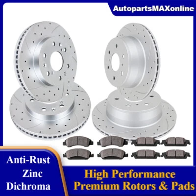 Front Rear Brake Rotors Brake Pads Kits for Chevy Tahoe GMC Yukon XL Rotor Pad - Image 1 of 4
