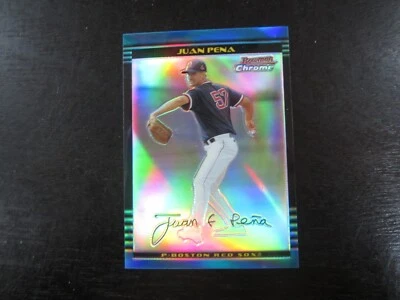 2002 Bowman Chrome Refractor # 114 Juan Pena Card (B62) Boston Red Sox # 185/500 - Image 1 of 2