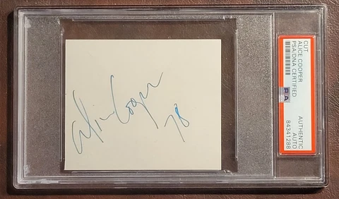 Original Alice Cooper Autograph Signature PSA DNA 1978 Cover