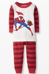 hannah andersson marvel Spiderman Christmas Holiday Pajamas 60cm 3-6mos - Picture 1 of 7