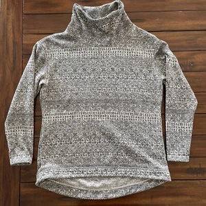 Columbia Sweater Womens 1X Gray Nordic Cowl Neck Pullover Top Ski - Picture 1 of 10