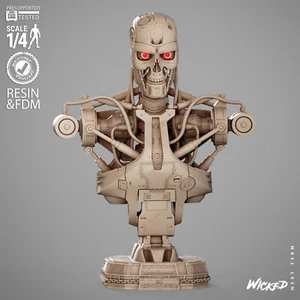 Kit Modelo Estatua Escultura Resina Busto Terminator T800 Sin Pintar/Sin Montar - Imagen 1 de 7