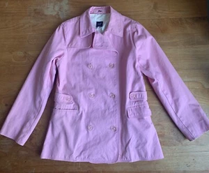 GAP Youth Pink Coated-Cotton Waterproof Light Summer Mac Jacket 13 Years £46 - Picture 1 of 20