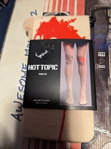 Hot Topic Tights Bloody Knee - Picture 1 of 2