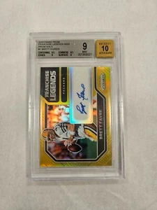 2020 Panini Prizm Franchise Legends Signatures Brett Favre Prizm Gold 1/3 BGS 9 - Picture 1 of 2