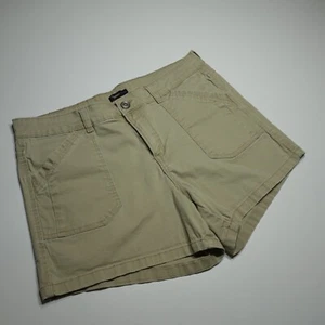 Supplies Shorts Size 16 Khaki Flexible Back Flap Pockets 10.5" Mid Rise Everyday - Picture 1 of 20