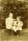 France Young Girl & Dolls & Monkey Toys Children Game Old Amateur Photo 1900