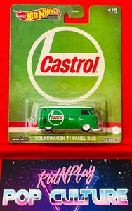 HOT WHEELS PREMIUM CAR CULTURE - VOLKSWAGEN T1 CASTROL PANEL BUS - Picture 1 of 5