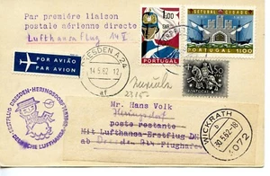 PORTUGAL LUFTHANSA DRESDEN-HERINGSDORF 1962 FDC1945 - Bild 1 von 1