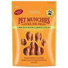 Pet Munchies Chicken & Carrot Sticks Dog Treats 80g Dental Natural Chews Snacks