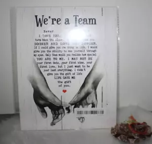 We're A Team Cardboard Poster 8"x10" Never Forget I Love You Gift Card NIP - Picture 1 of 3