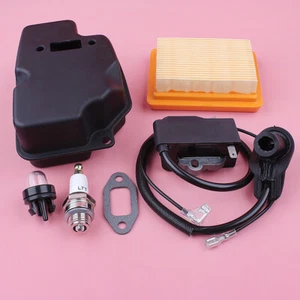 Bobina accensione marmitta scarico per Stihl FS120 FS200 FS250 filtro aria primer lampadina - Foto 1 di 6