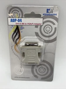 Kingwin ADP-04A DVI-D Stecker (24+1) auf VGA HD 15 Buchse Adapter - NEU - Bild 1 von 11