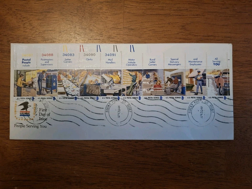 US FDC #1489-1498 USPS Postal People 4/30/1973 Rocky Ford CO 81067 - Image 1 of 1