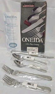 Oneida Edelstahl Besteck SATIN ASTRAGAL - 5-teiliges Gedeck Erbstück 18/10 Neu im Karton - Bild 1 von 10