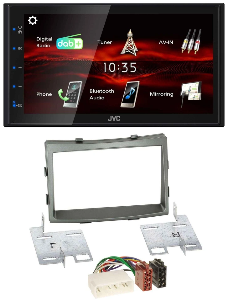 JVC USB Bluetooth MP3 DAB 2DIN Autoradio für SSangYong Rodius ab 2013 - Bild 1 von 4