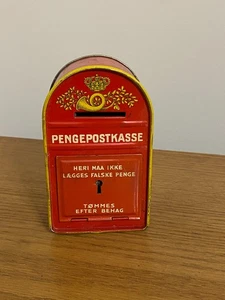 Dänischer Briefkasten Pengepostkasse Blechspielzeug Bank Vintage Still Bank TA-43 - Bild 1 von 1