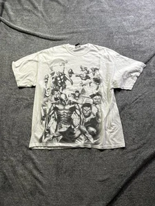 Marvel Shirt Mens XL White Mad Engine Avengers X Men Spider Man Graphic Heroes - Picture 1 of 6