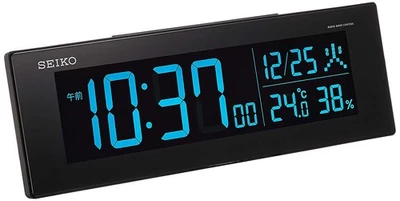Seiko Digital Alarm Clock Color LCD BC406K Black 7.3x22.2x4.4cm - Image 1 of 4