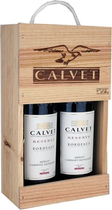 - Confezione Regalo Di 2 Bottiglie Di Vino Rosso Riserva, Bordeaux in Cassa Di L - Foto 1 di 12