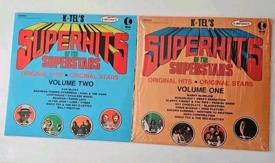 K-Tel's Superhits of the Superstars Vol. 1 & 2 Vinyl LP  1975 Compilation Stereo - Image 1 of 4
