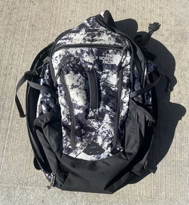 The North Face Surge Backpack With Laptop Protection Black And White Outdoor - Picture 1 of 6