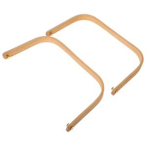  2 Pezzi Manico Cestino Legno Sushi Barca Ricambio Casa Pail Grips - Foto 1 di 17