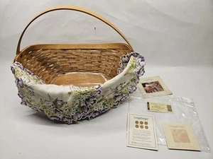 Longaberger 2006 großer Krokuskorb, Protektor & 2 Krokustaschentücher - Bild 1 von 16