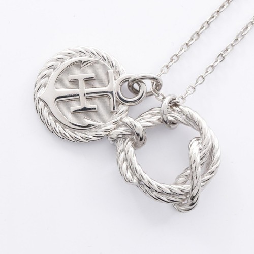 HERMÈS Hermes Corda Corda Collana Gioielli Acciaio Inox Ste