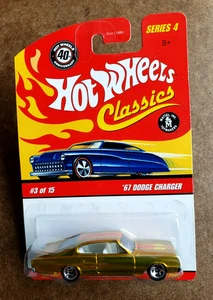 Hot Wheels '67 DODGE CHARGER Yellow CLASSICS SERIES 4 3/15 40Th Anniversary 1:64 - Picture 1 of 16