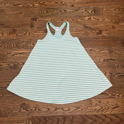 Camiseta sin mangas Everlast verde y blanco a rayas espalda corredor talla mediana Foto 1 de 4