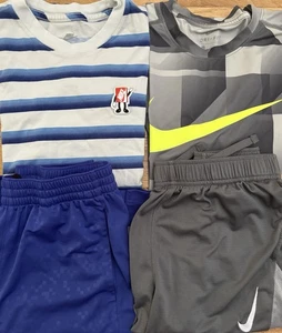 Nike Niños Lote/4 Camisas y Pantalones Cortos Conjuntos Talla L Grande 14/16 - Imagen 1 de 5
