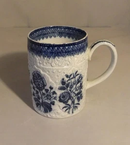 C.18th Georgian Swansea Pearlware Blue & White Printed & Moulded Mug - Picture 1 of 13