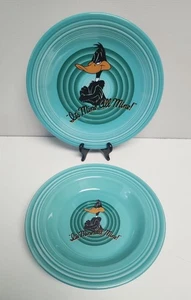 Set of 2 Fiestaware Looney Tunes Daffy Duck Dinner Plate and Bowl New NWT - Picture 1 of 5