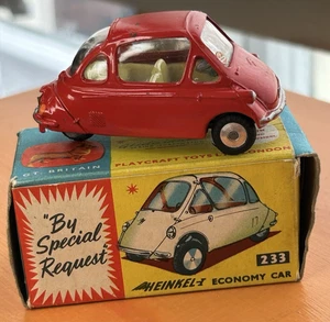 Corgi #233 Heinkel red economy Bubble Car VG/NM in Good intact Box all original - Picture 1 of 6