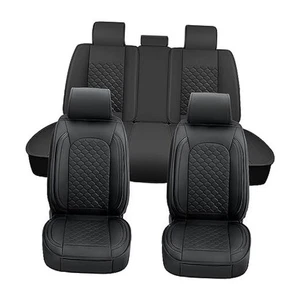  Juego completo de funda de asiento de coche de lujo imitación de cuero con diamante juego completo de funda de asiento - Imagen 1 de 7