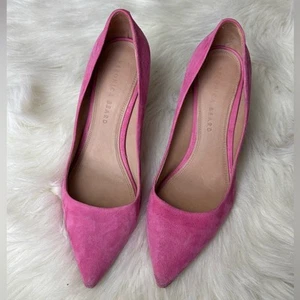 Veronica Beard Aurora rosa Wildleder Pumps spitz zulaufend Absätze 8,5 - Bild 1 von 5