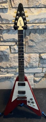 2002 Gibson Flying V Faded Cherry w/Crescent Moon Inlays - Very Good Condition - Image 1 of 4