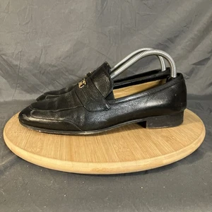 GUCCI Halbschuhe Herren 7/41 Schwarz Leder Interlocking G Logo Schuhe Reparaturbedürftig - Bild 1 von 16
