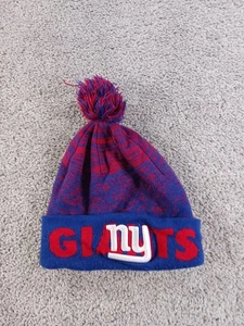 NFL New Era NY Giants Herren Mütze Beanie blau rot mit Bommel Acrylmischung - Bild 1 von 8