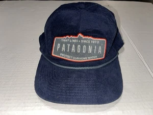 Patagonia Tight Lines Since 1973 Mütze Kappe Druckknopflasche Erwachsene blau Cord Fisch Camp - Bild 1 von 7