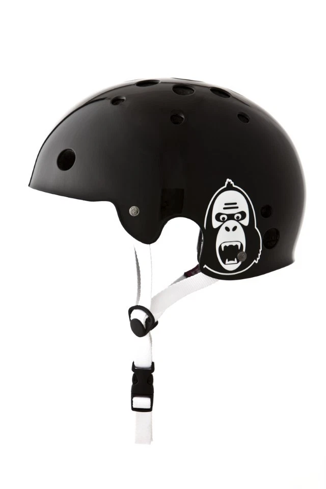 King Kong New Fit Helm shiny black, BMX Skate Fahrradhelm - Bild 1 von 1
