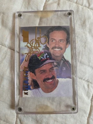 Kyle Petty 1994 Press Pass VIP Kyle Petty Gold Signature Card Missing Stickers. - Image 1 of 2
