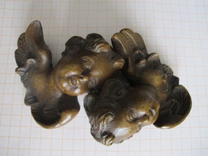 2 Stück Engelsköpfe  Putten bildschöner Wand- oder Möbel-Schmuck 9x9x5 cm - Bild 1 von 8