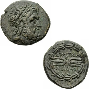 Tralles Lydien Bronze 133 v.Chr. Zeus Blitzbündel Kranz Tralleis SNG Kayhan 1010 - Bild 1 von 3