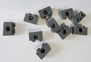 LEGO: 3700 Technic Brick 1 x 2 with Hole. DARK BLUISH GRAY, 10 pieces - Picture 1 of 1