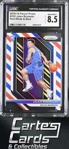 Jalen Brunson 2018-19 Panini Prizm #250 Red White and Blue Mavericks RC CGC 8.5 - Picture 1 of 2