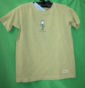 Life Is Good Girls Size Youth Medium 10 Green Ice Cream Dude T Shirt - Picture 1 of 3