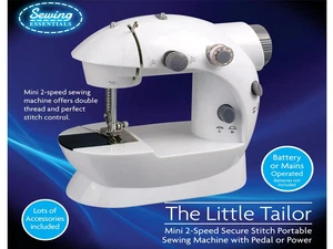 ELECTRIC TWIN SPEED MINI STITCH HANDHELD SEWING MACHINE - MAINS/BATTERY POWERED - Picture 1 of 9